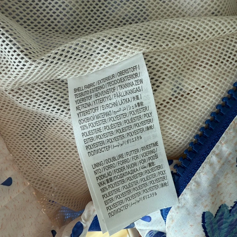 FARM Rio Blue and White Tropical Bomber Jacket - Picture 6 of 7